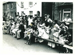 A scene from the Queen's Silver Jubilee street party in The Cerescent (1977).