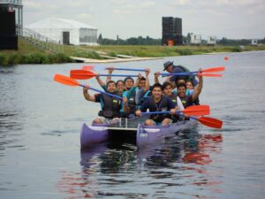 Young people from TAO participate in the Slough Games, Dorney Lake, 2012.