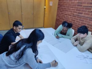 Young Health Champions from RBWM working together to develop resources.